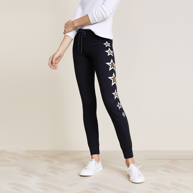 燙金星星印花緊身運動褲 燙金星星印花緊身運動褲