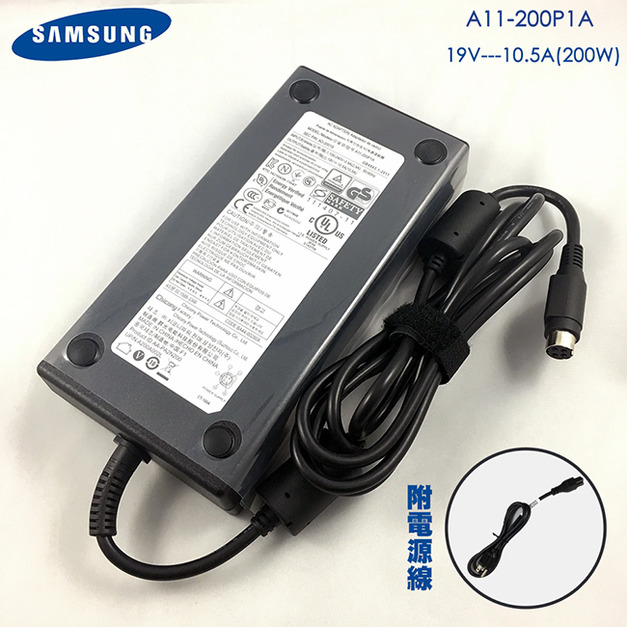全新 Samsung 原廠 19V 10.5A 4Pin 變壓器 200W 三星 A11-200P1A NP700G7A NP700G7C