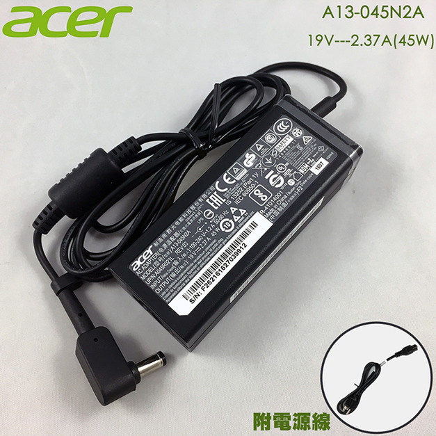 Acer  宏碁 19V 2.37A  45W 變壓器5.5-1.7mm A13-045N2A Aspire ES1 E5 E3