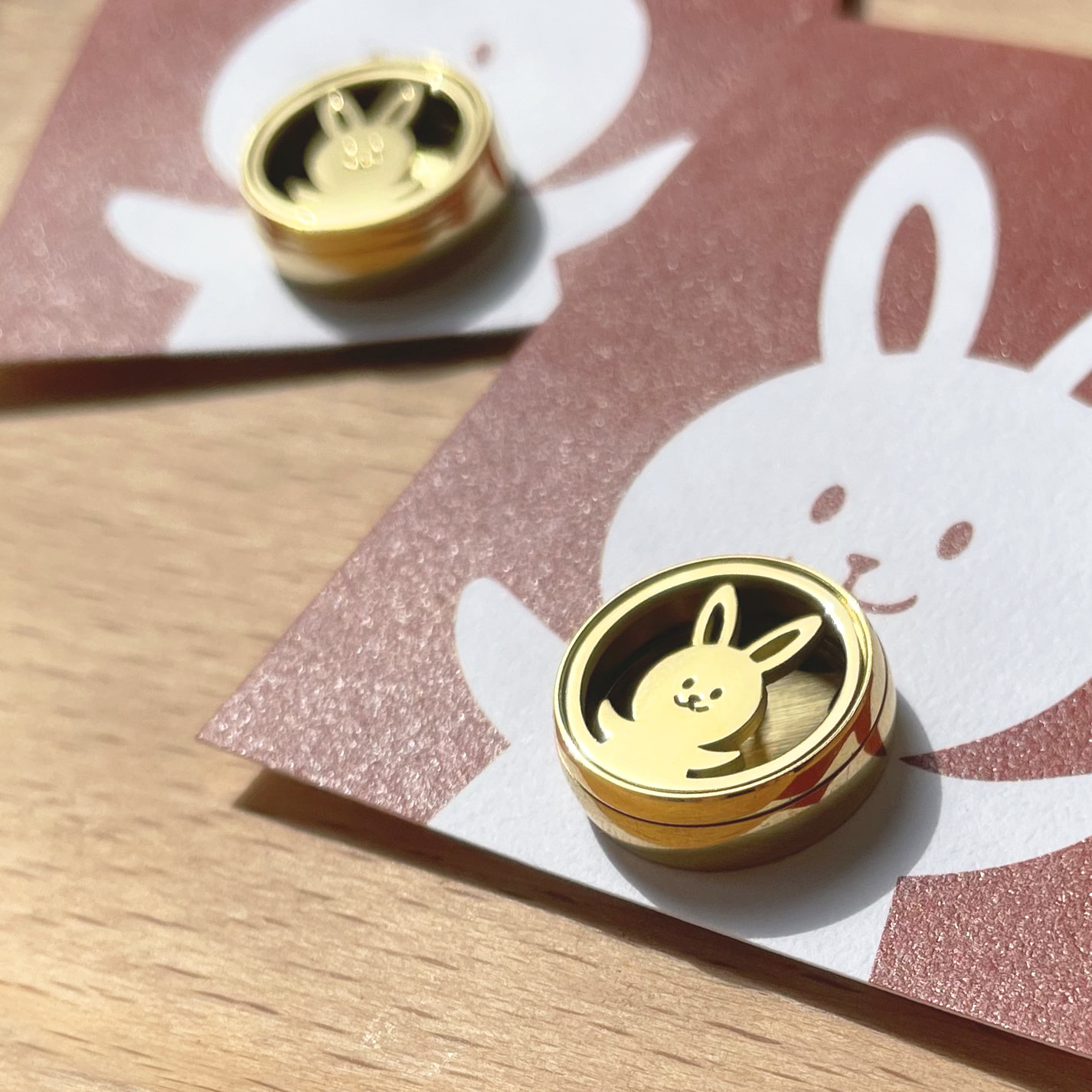 SCENT FOREST 香氛森林 質感金屬 不鏽鋼 口罩香氛釦 兔子