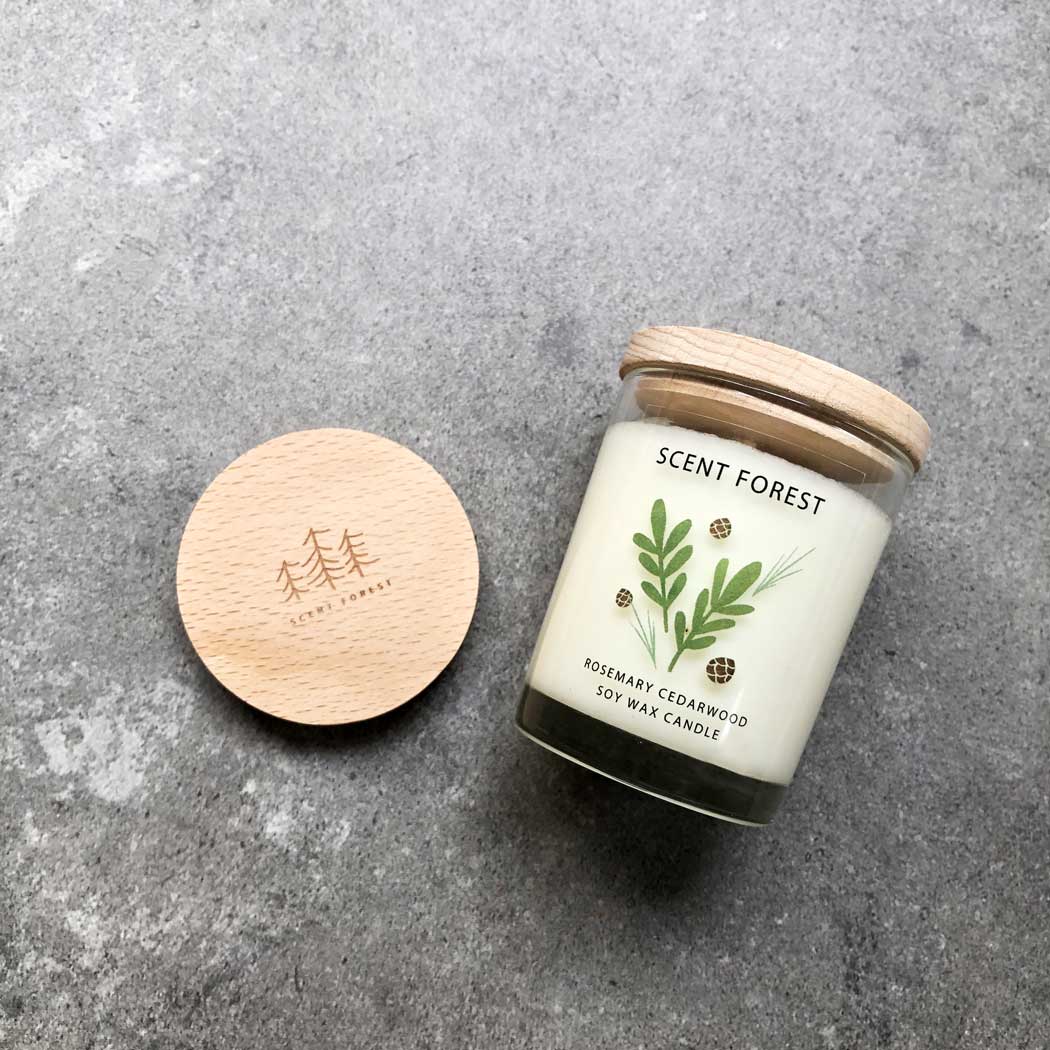 SCENT FOREST 香氛森林 - 香氛噴霧 香氛大豆蠟燭 - 精油款 - 迷迭香雪松