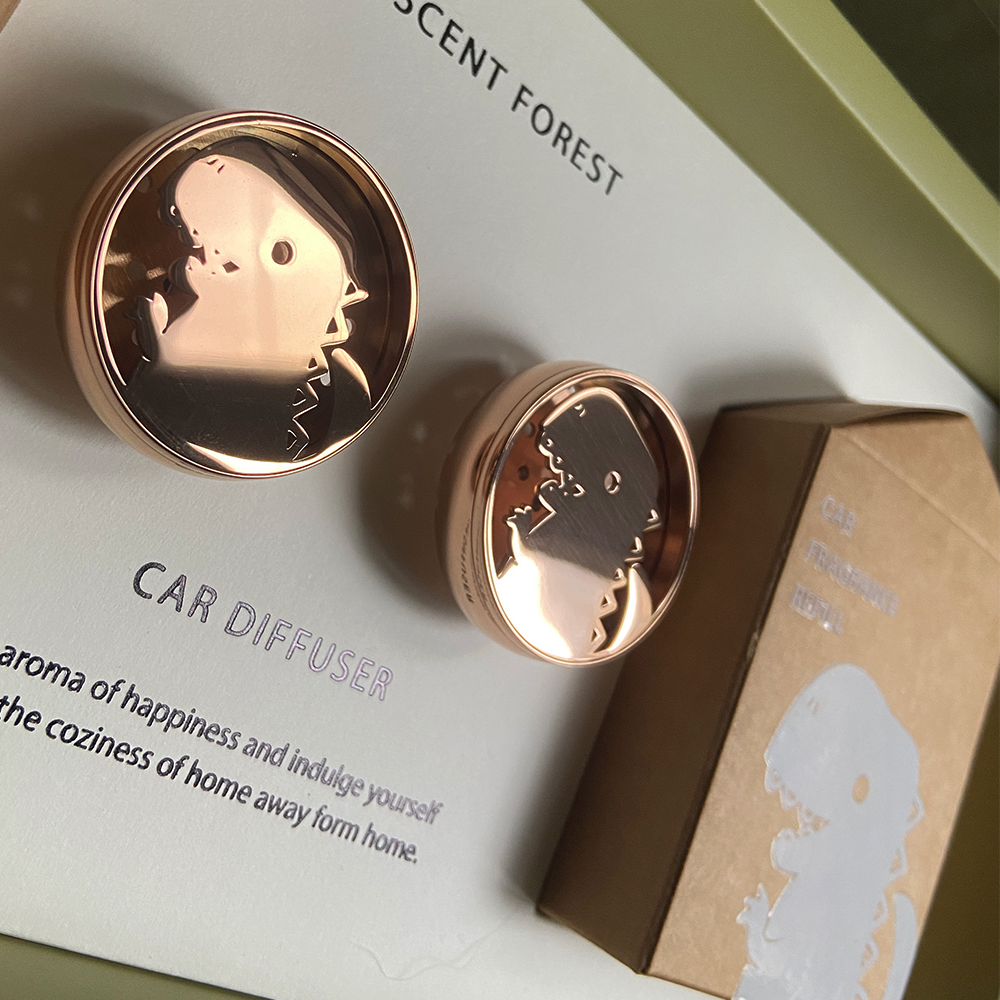 SCENT FOREST 香氛森林 -  質感金屬車用香氛 - 小萌寵 狗 貓 兔 恐龍 熊 - 細節