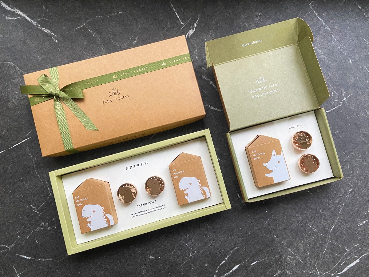 SCENT FOREST 香氛森林 -  質感金屬車用香氛 - 小萌寵 狗 貓 兔 恐龍 熊