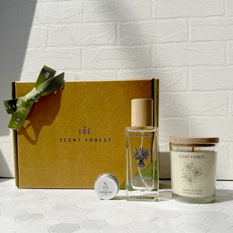 SCENT FOREST 香氛森林 - 香氛噴霧 香氛大豆蠟燭 - 金絲岩蘭草組合