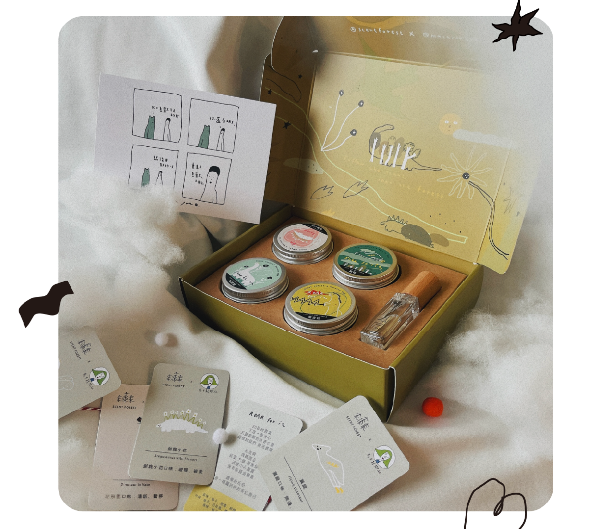 SCENT FOREST 香氛森林 - 馬卡龍腳趾聯名款4+1香氛系列禮盒-細節一覽