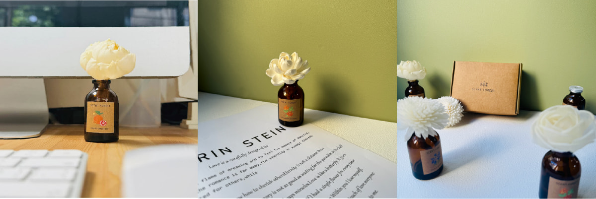 pinkoi瘋設祭-新品上市-辦公室吸吸花-不影響周圍的低擴香度-最棒的辦公室香氛體驗-多種天然精油舒壓、提神、緩解焦慮