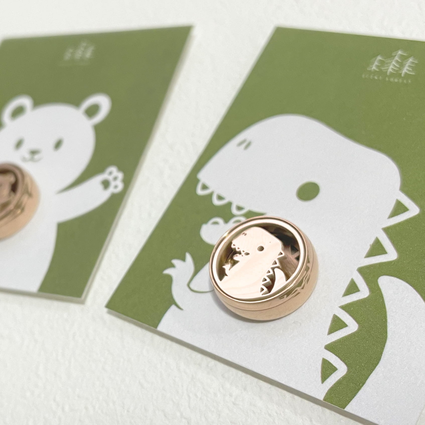 Scent Forest 香氛森林 口罩香氛釦 不銹鋼 香氛釦 北方森林 薰衣草 禮物組合 恐龍 玫瑰金