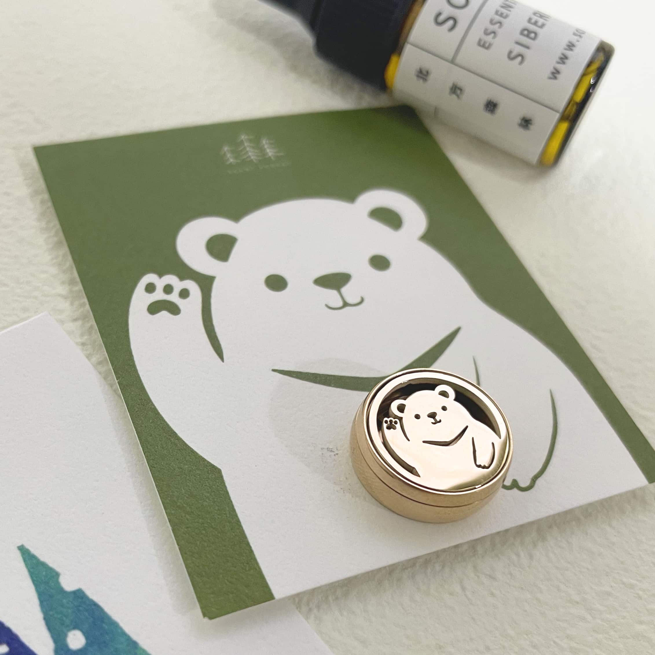 Scent Forest 香氛森林 口罩香氛釦 不銹鋼 香氛釦 北方森林 薰衣草 禮物組合  大熊 玫瑰金