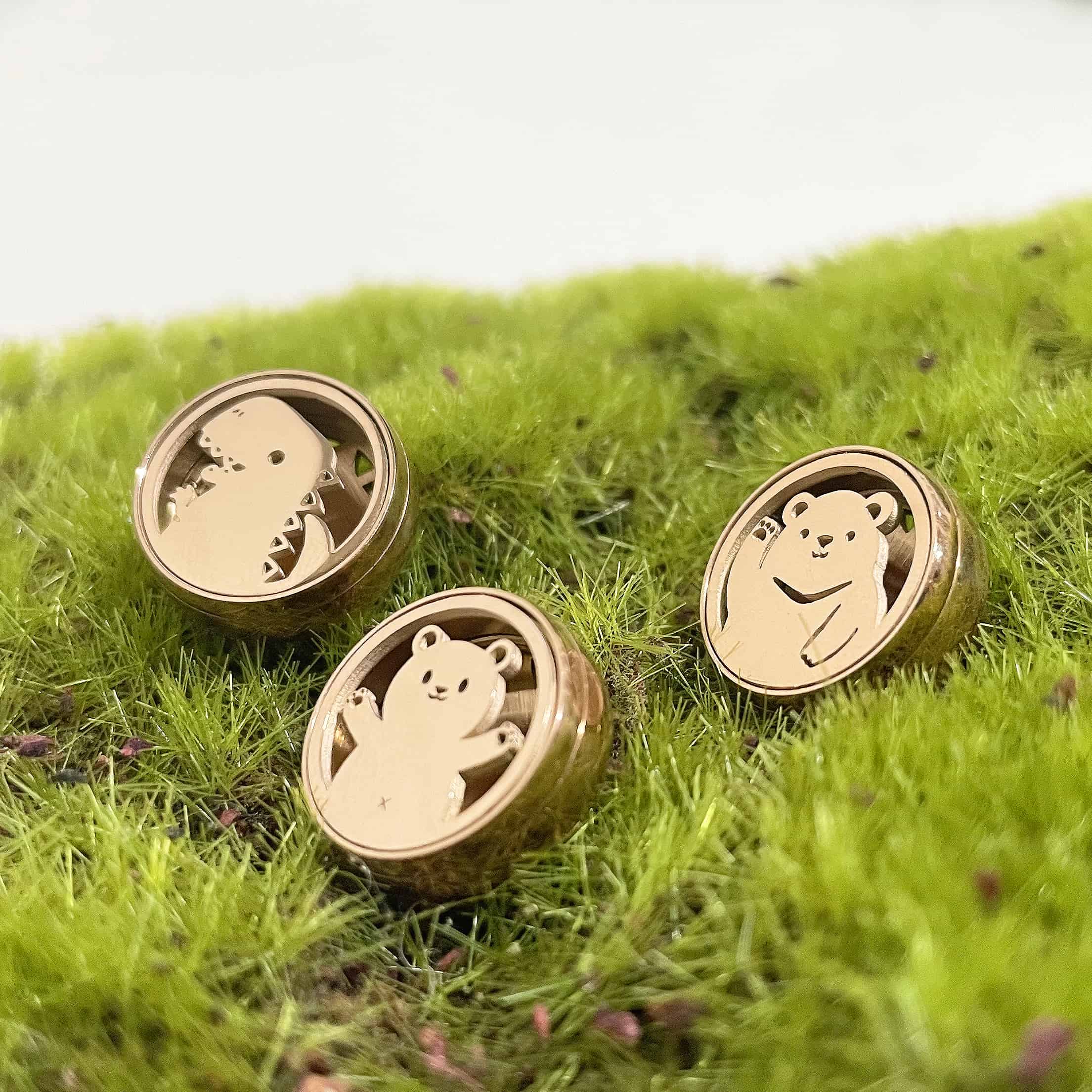 Scent Forest 香氛森林 口罩香氛釦 不銹鋼 香氛釦 北方森林 薰衣草 禮物組合 大熊 小熊 恐龍