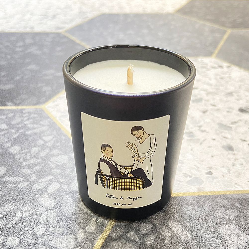 客製香氛大豆蠟燭 - 80g玻璃蠟燭 伴娘禮物 婚禮小物 捧花禮 禮贈品 客製訂製