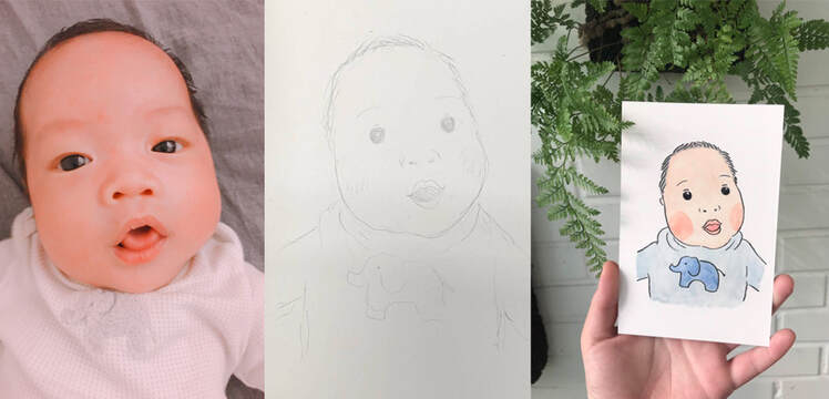 客製化插畫蠟燭與手工皂組 - 彌月禮盒 婚禮小物 企業禮贈品 客製化插圖