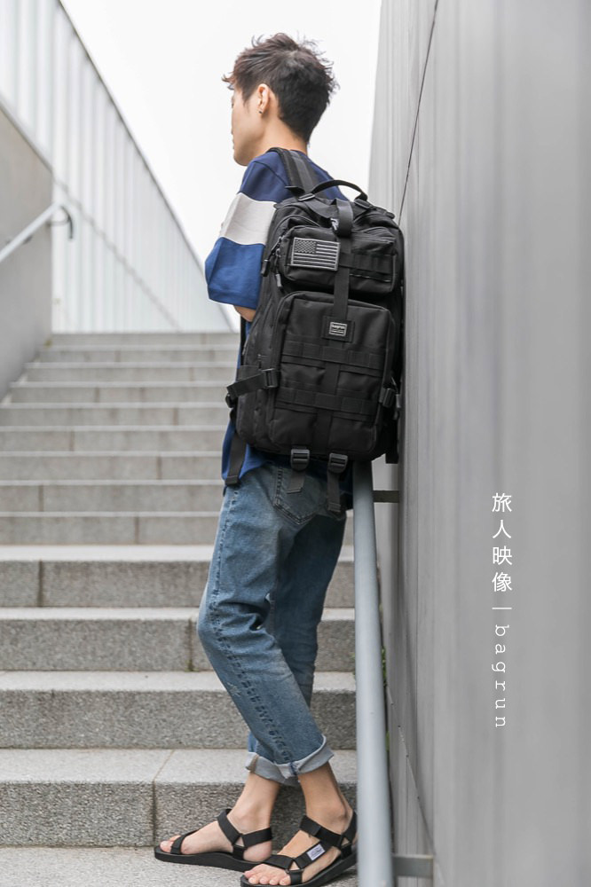 旅人映像 都會玩家軍事風格後背包