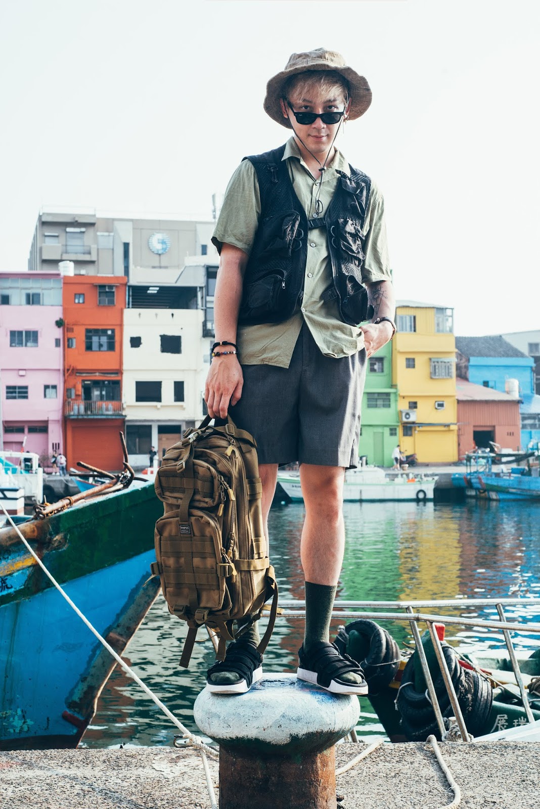 李豪 都會玩家軍事風格後背包