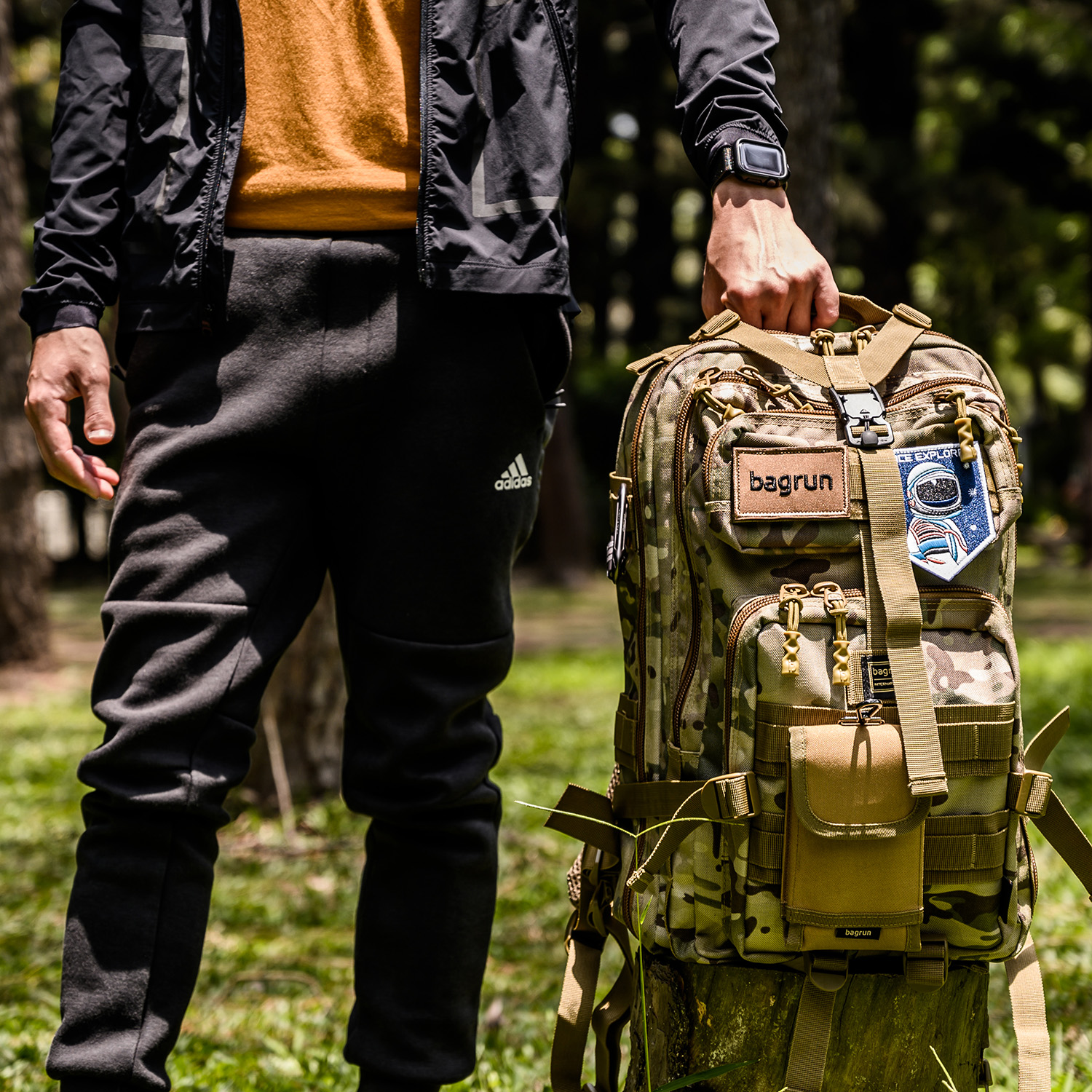 二代都會玩家軍事風格瞬開後背包,多地形迷彩十分迷人