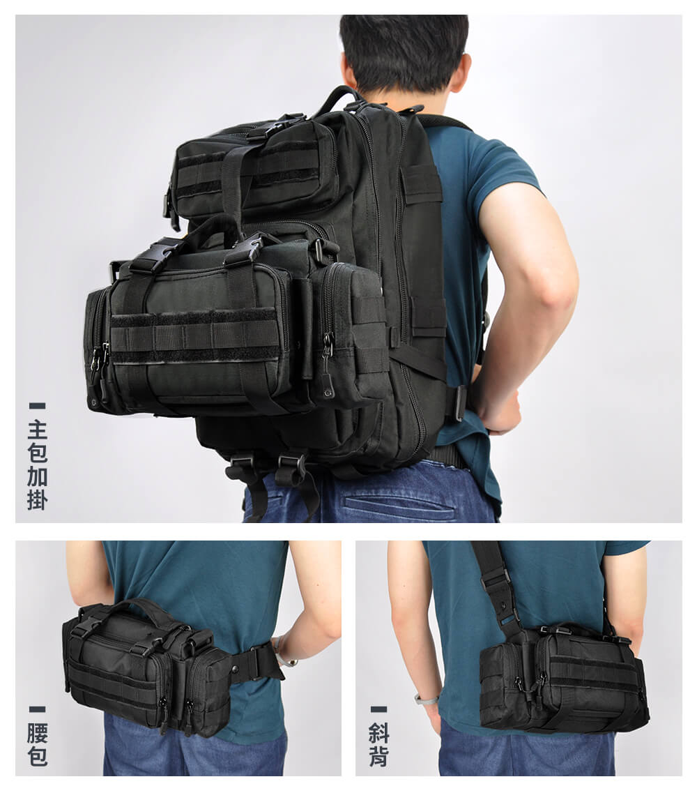 男用腰包推薦,Molle 系統多用途腰包有各種不同使用方式