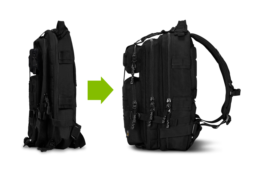 多夾層後背包 收納狂的救星 都會玩家軍事風格後背包