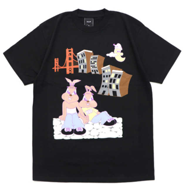 HUF SM25-TS02441  BAE VIEW S/S TEE 壞兔子 街頭街景 短t NVM HUF SM25-TS02441  BAE VIEW S/S TEE 壞兔子 街頭街景 短t NVM