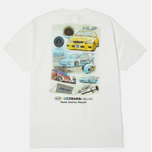 NVM  HUF x GReddy Formula改裝車聯名系列Tee TS02667-WHITE 限量 NVM  HUF x GReddy Formula改裝車聯名系列Tee TS02667-WHITE 限量