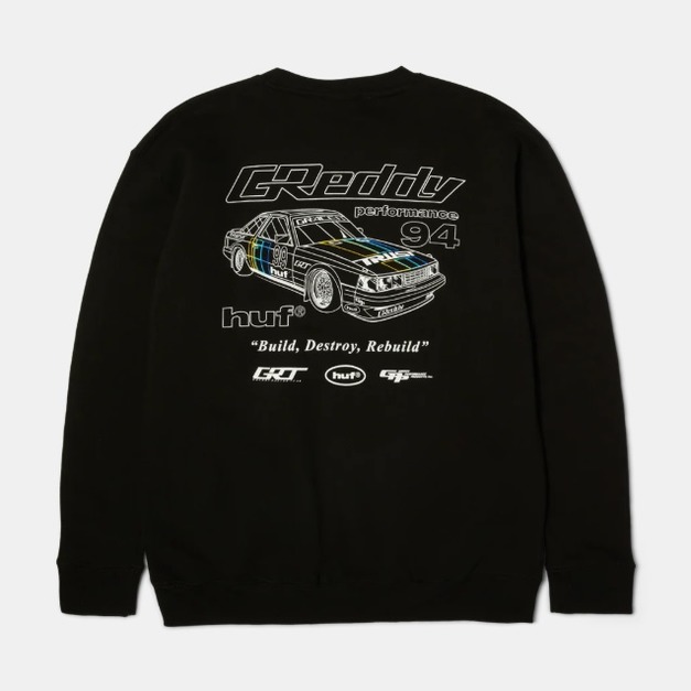 NVM  HUF x GReddy Formula改裝車聯名大學Tee  PF00815-BLACK 限量 NVM  HUF x GReddy Formula改裝車聯名大學Tee  PF00815-BLACK 限量