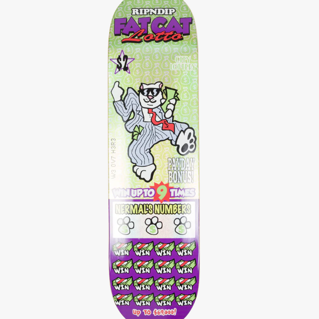 NEVERMIND RIPNDIP RNDHOL25175 Fat Cat Deck 8.0 8.25 中指貓板身 NEVERMIND RIPNDIP RNDHOL25175 Fat Cat Deck 8.0 8.25 中指貓板身