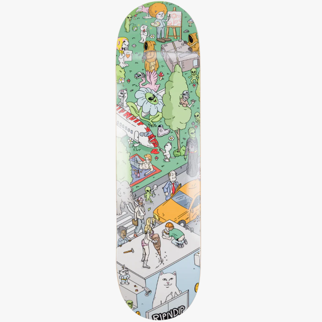 NVM RIPNDIP RNDSPR26209 Nerm City 1 2 3 Deck 中指貓板身 三塊整張圖 插畫 NVM RIPNDIP RNDSPR26209 Nerm City 1 2 3 Deck 中指貓板身 三塊整張圖 插畫