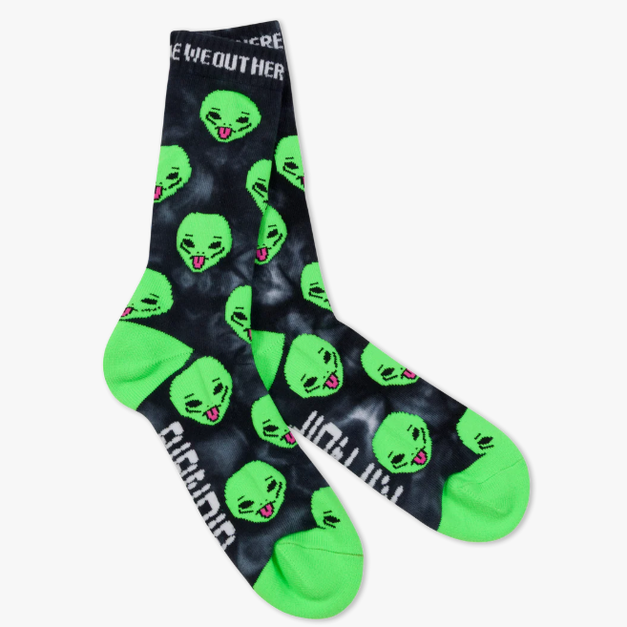 Nevermind RIPNDIP RNDSPR26202 We Out Here Socks 外星人 滿版襪子 Nevermind RIPNDIP RNDSPR26202 We Out Here Socks 外星人 滿版襪子