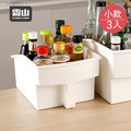 【日本霜山】無印風高位層架用提把式收納籃(小款)-3入 【日本霜山】無印風高位層架用提把式收納籃(小款)-3入