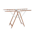 【日本霜山】木質風鋁合金落地型折疊晾曬架(定向輪)-S_1 【日本霜山】木質風鋁合金落地型折疊晾曬架(定向輪)-S_1