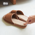 【日本霜山】和風皮質透氣亞麻底防滑室內拖鞋-多款可選_3 【日本霜山】和風皮質透氣亞麻底防滑室內拖鞋-多款可選_3