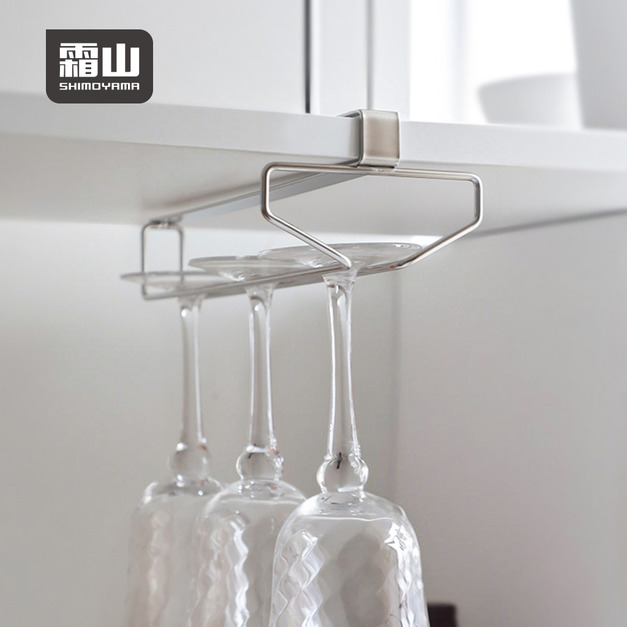 【日本霜山】304不鏽鋼懸掛式高腳杯收納架/倒掛杯架 【日本霜山】304不鏽鋼懸掛式高腳杯收納架/倒掛杯架