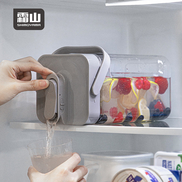 【日本霜山】按壓式戶外用大容量冷水壺(附濾嘴)-3.5L-多色可選 【日本霜山】按壓式戶外用大容量冷水壺(附濾嘴)-3.5L-多色可選