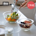 【日本霜山】耐熱玻璃調理碗/沙拉碗二件組(490ml+880ml) 【日本霜山】耐熱玻璃調理碗/沙拉碗二件組(490ml+880ml)