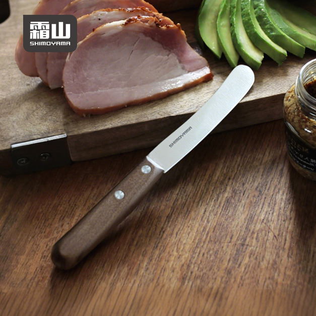 【日本霜山】櫻桃木柄不鏽鋼奶油果醬抹刀 【日本霜山】櫻桃木柄不鏽鋼奶油果醬抹刀