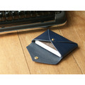 Navy Blue 手工真皮名片盒/零錢包/耳機套 (免費客製刻印英文名/禮物包裝)_1 Navy Blue 手工真皮名片盒/零錢包/耳機套 (免費客製刻印英文名/禮物包裝)_1