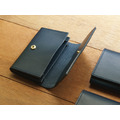 Navy Blue 手工真皮卡夾/名片夾 雙槽式 (免費客製化刻印英文名/禮盒包裝)_4 Navy Blue 手工真皮卡夾/名片夾 雙槽式 (免費客製化刻印英文名/禮盒包裝)_4
