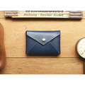 Navy Blue 手工真皮名片盒/零錢包/耳機套 (免費客製刻印英文名/禮物包裝)_6 Navy Blue 手工真皮名片盒/零錢包/耳機套 (免費客製刻印英文名/禮物包裝)_6