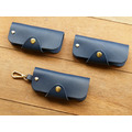 Navy Blue 手工真皮鑰匙包 (附掛鉤/客製化刻印英文名/禮盒包裝)_2 Navy Blue 手工真皮鑰匙包 (附掛鉤/客製化刻印英文名/禮盒包裝)_2