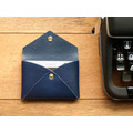 Navy Blue 手工真皮名片盒/零錢包/耳機套 (免費客製刻印英文名/禮物包裝)_2 Navy Blue 手工真皮名片盒/零錢包/耳機套 (免費客製刻印英文名/禮物包裝)_2