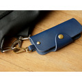 Navy Blue 手工真皮鑰匙包 (附掛鉤/客製化刻印英文名/禮盒包裝)_1 Navy Blue 手工真皮鑰匙包 (附掛鉤/客製化刻印英文名/禮盒包裝)_1