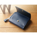 Navy Blue 手工真皮零錢包短夾 (免費刻印英文名/禮盒包裝) Navy Blue 手工真皮零錢包短夾 (免費刻印英文名/禮盒包裝)