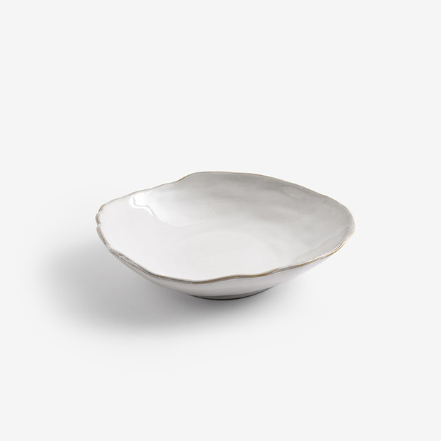 20.5cm 陶瓷中盤|牙白 =$420