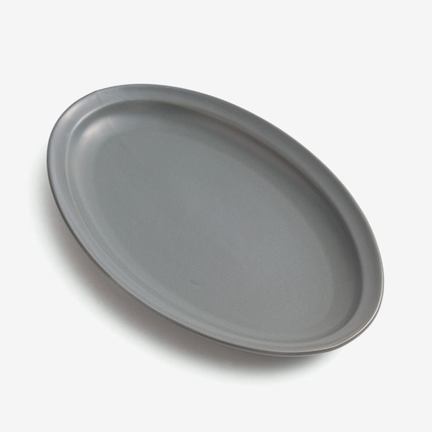 30.5cm 陶瓷橢圓盤|霧灰|單品(預購) =$980