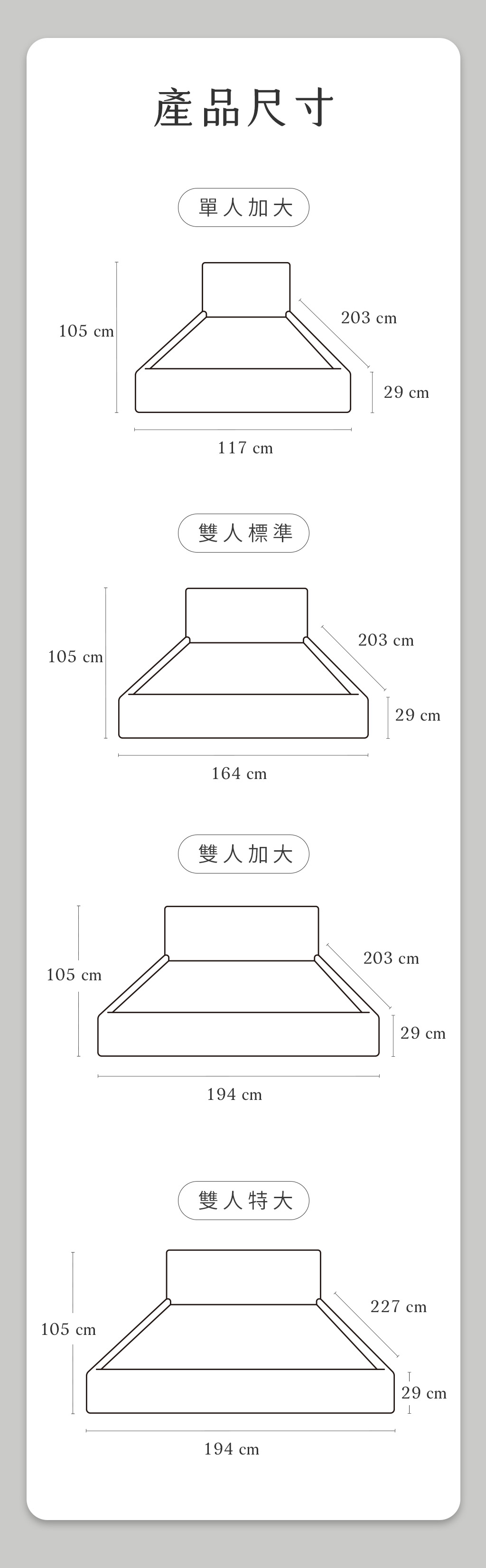 小寶Bed尺寸規格 小寶Bed尺寸規格圖表