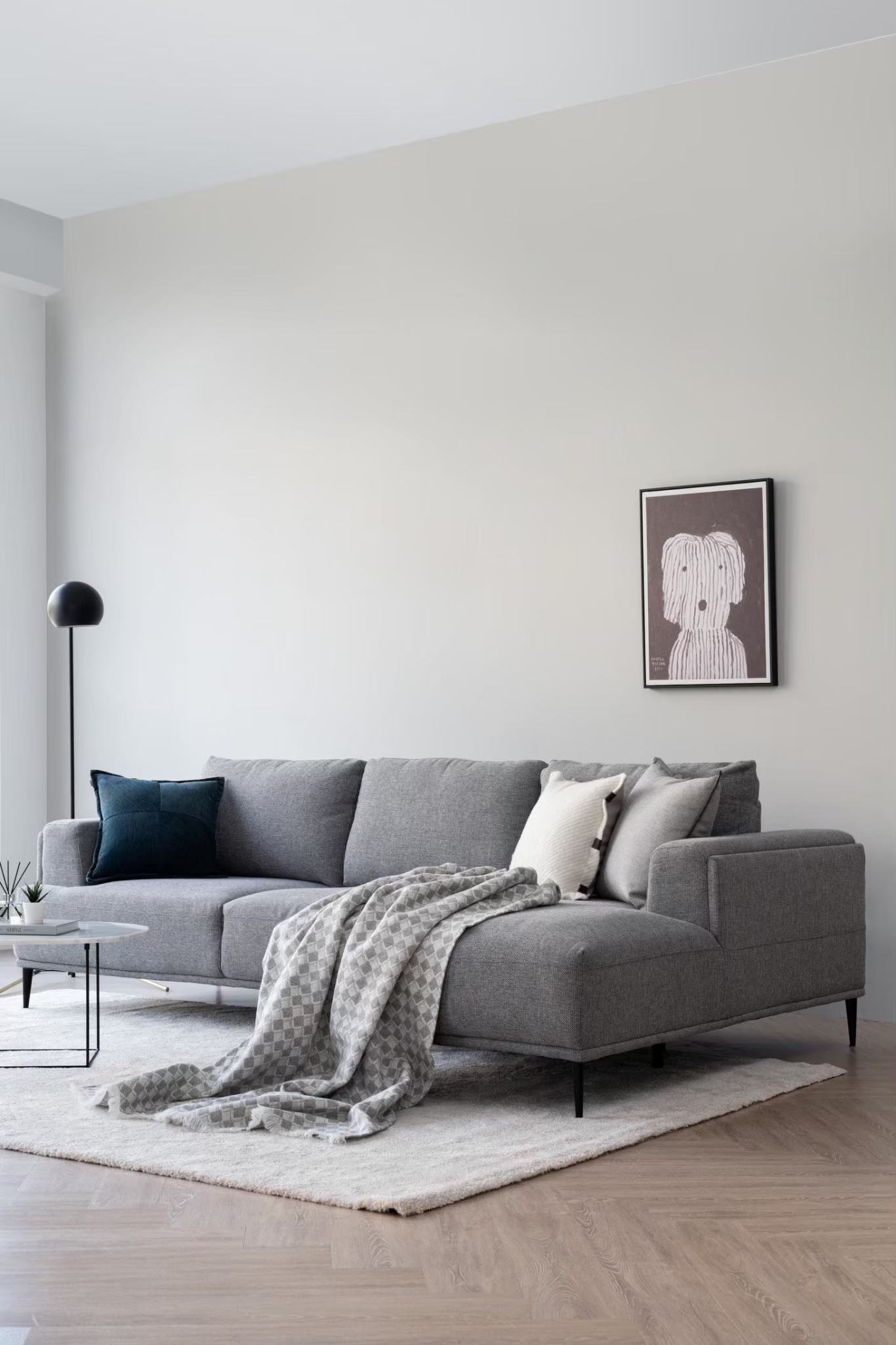 躺躺沙發情境 靜海灰躺躺沙發45度角情境