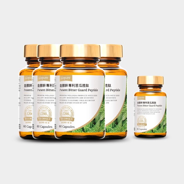 Gopure金醇粹專利苦瓜胜肽5入優惠套組 Gopure金醇粹專利苦瓜胜肽5入優惠套組