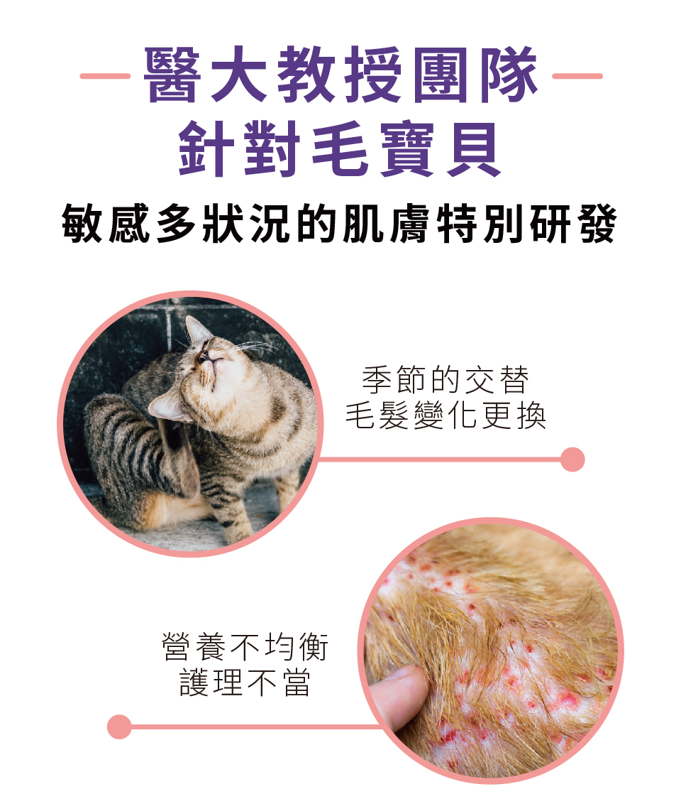 寵物肌膚,寵物皮膚保健,沒有臭肌膚救援凝露,醫大,毛寶貝,敏感,護理不當