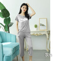 【Osun】莫代爾Bra-T帶胸墊Ready短袖七分褲睡衣套裝寬鬆居家休閒服(顏色任選/CE408)_7 【Osun】莫代爾Bra-T帶胸墊Ready短袖七分褲睡衣套裝寬鬆居家休閒服(顏色任選/CE408)_7