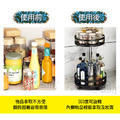 【Osun】吸盤金屬雙層調料檯料理轉盤收納架廚房置物架 (CE480)_4 【Osun】吸盤金屬雙層調料檯料理轉盤收納架廚房置物架 (CE480)_4