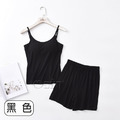 【Osun】莫代爾中大尺吋bra-t帶胸墊細肩帶背心睡衣短褲套裝居家休閒服(顏色任選/CE409)_9 【Osun】莫代爾中大尺吋bra-t帶胸墊細肩帶背心睡衣短褲套裝居家休閒服(顏色任選/CE409)_9