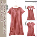 【Osun】莫代爾帶胸墊V領短袖大碼連衣裙睡衣居家休閒服(顏色任選/CE405V)_6 【Osun】莫代爾帶胸墊V領短袖大碼連衣裙睡衣居家休閒服(顏色任選/CE405V)_6